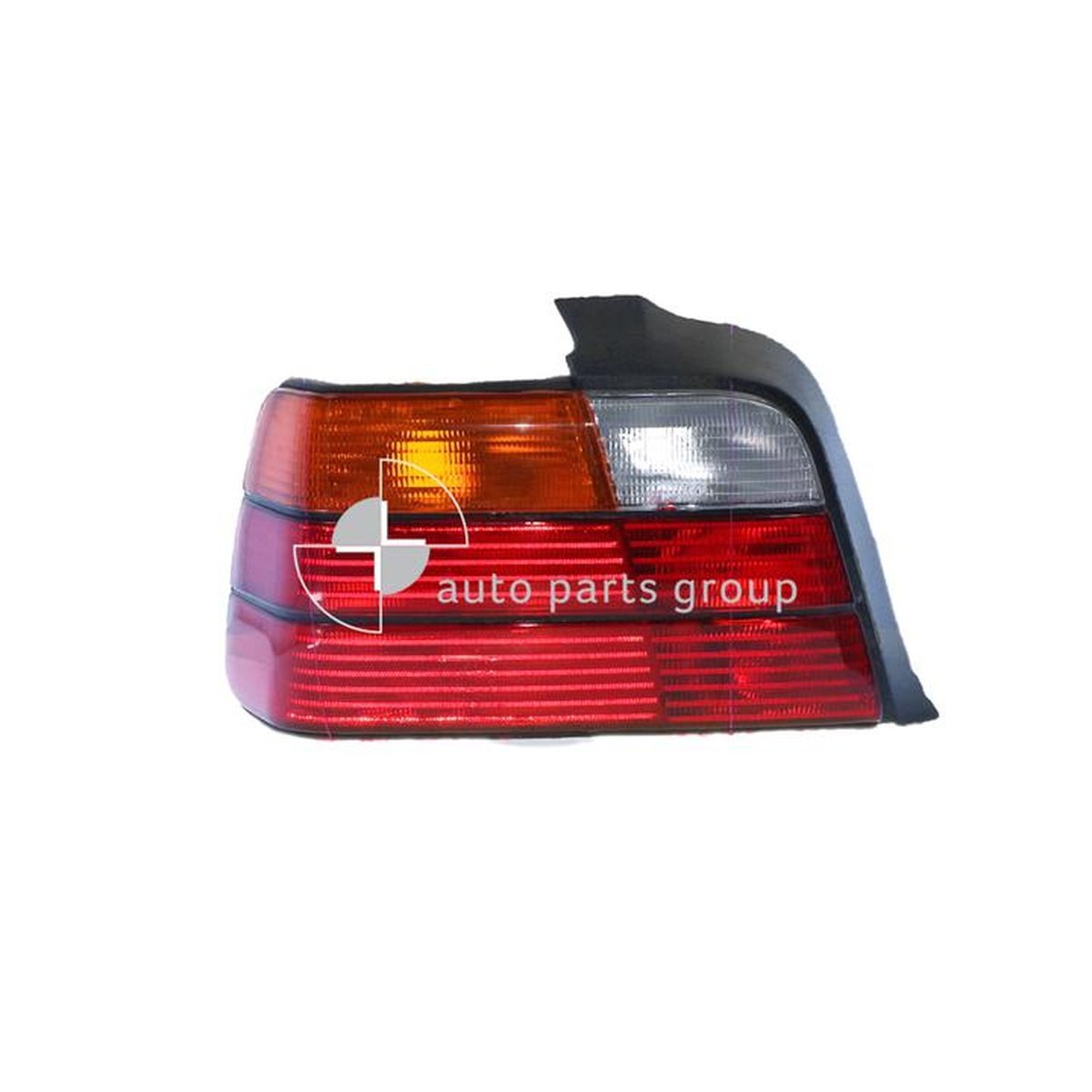 APG All Crash Black Red/Amber/Clear Tail Lamp Passenger Side Certified Suits BMW 3 Series E36 1991 to 1996 ETC-21040LHQ