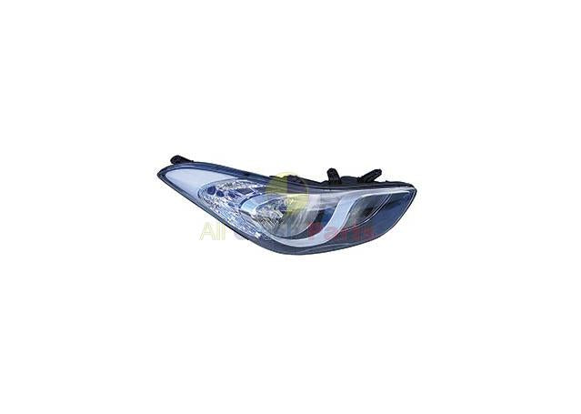 APG All Crash Halogen Head Lamp Drivers Side Certified Suits Hyundai Elantra MD 2011 to 2013 HLI-21030RHQ