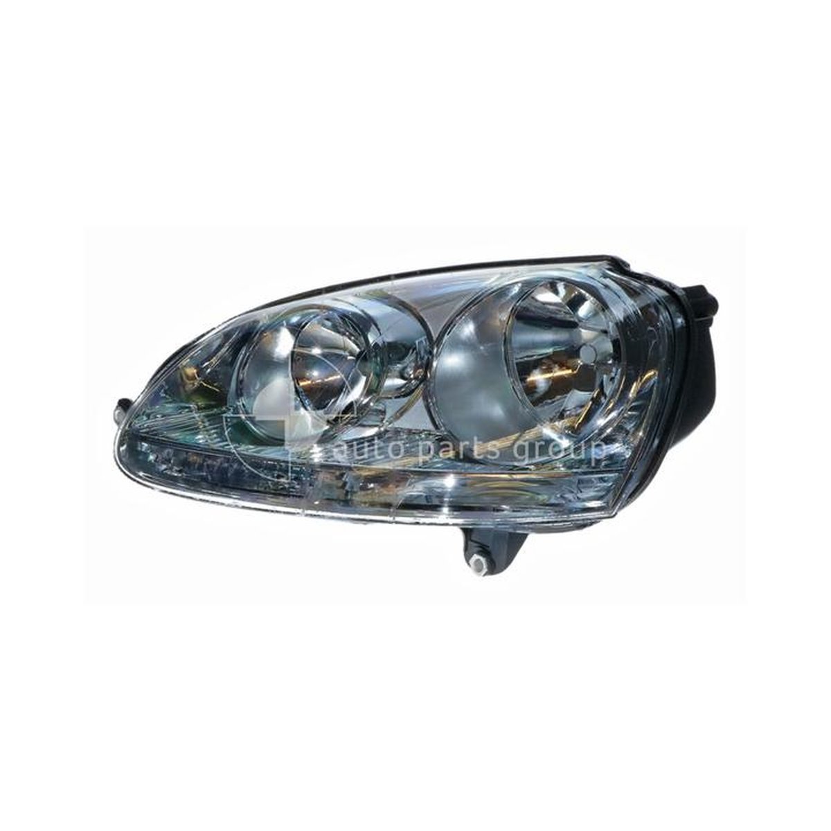 APG All Crash Chrome Head Lamp Passenger Side Certified suits Volkswagen Golf/Jetta 2004 to 2011 VGF-21031LHQ
