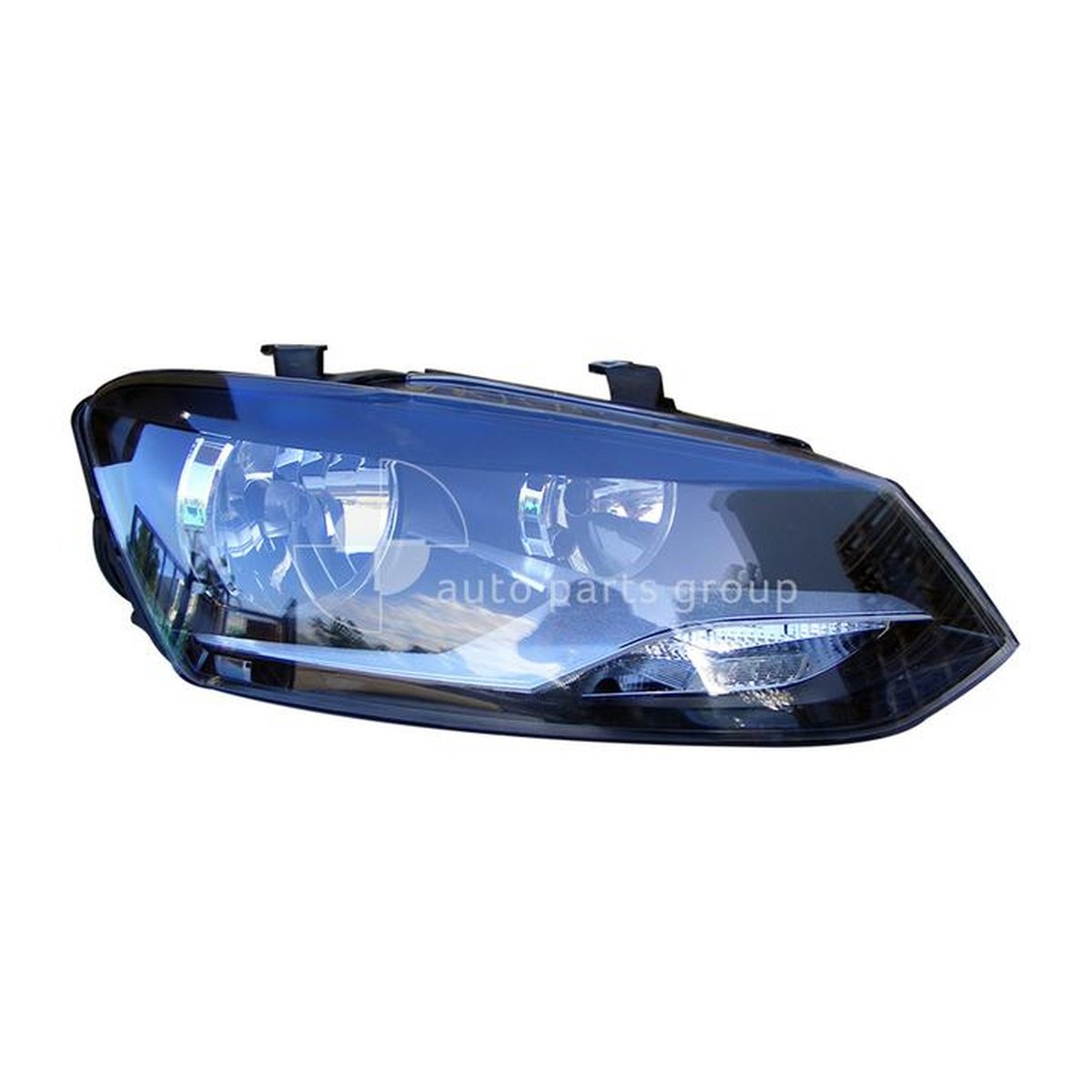APG All Crash Halogen Head Lamp Drivers Side Certified Suits Volkswagen Polo GTi/Comfortline 6R 2010 to 2014 VOE-21031RHQ