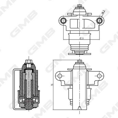 GMB Tensioner Hydraulic Timing Belt GHAT-141