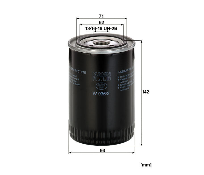 MANN Oil Filter W936/2