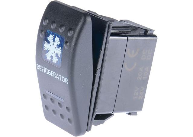 Drivetech 4x4 Rocker Switch Fridge 12/24V Blue DT-11011