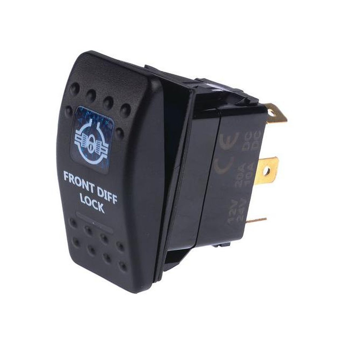 Drivetech 4x4 Rocker Switch Front Diff Lock 12/24V Blue DT-11022