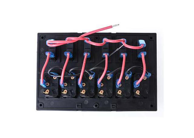 Drivetech 4x4 Rocker 6 Switch Panel 12/24V Blue DT-11031