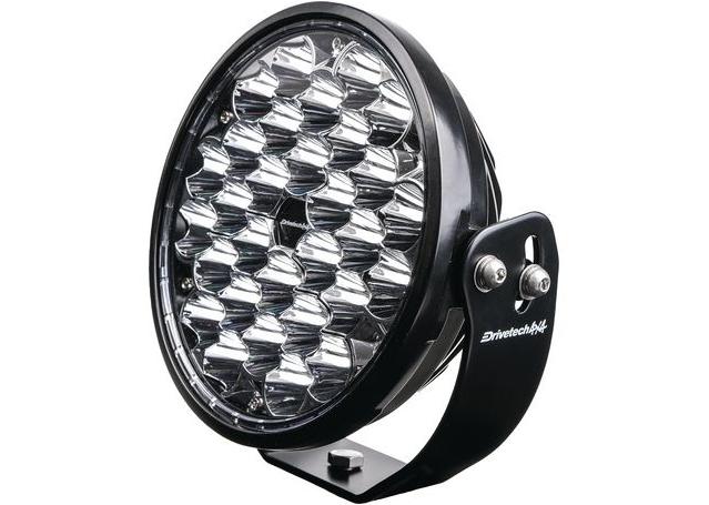 Drivetech 4X4 220mm Round LED Driving Light Black DT-DR220