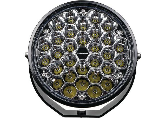 Drivetech 4X4 220mm Round LED Driving Light Black DT-DR220