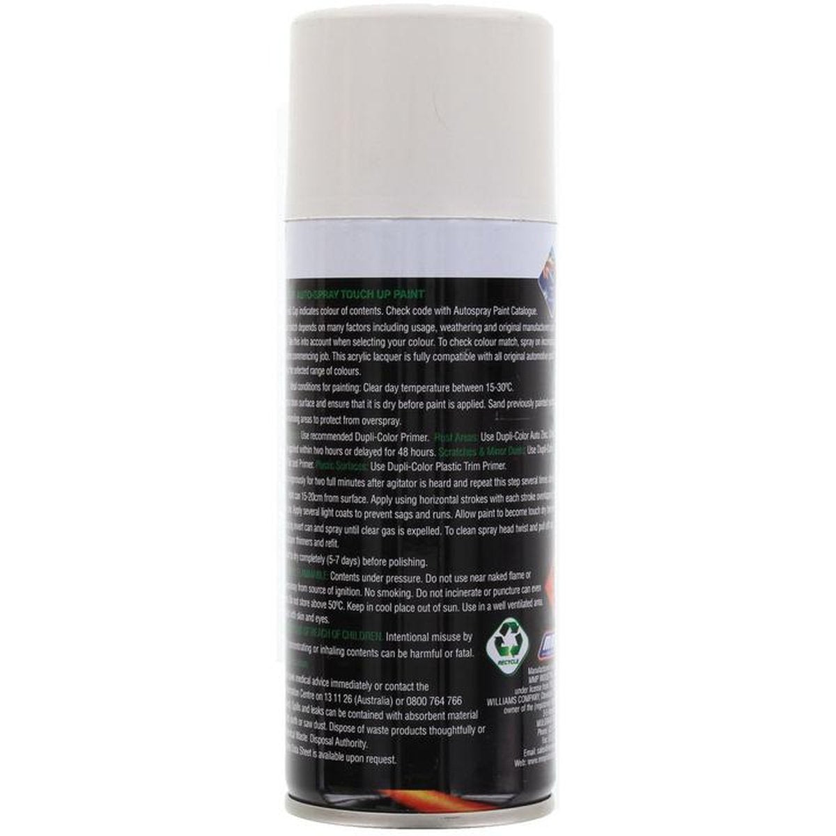Dupli-Color Automotive Aerosol Spray Paint Snow White 150g DSF32
