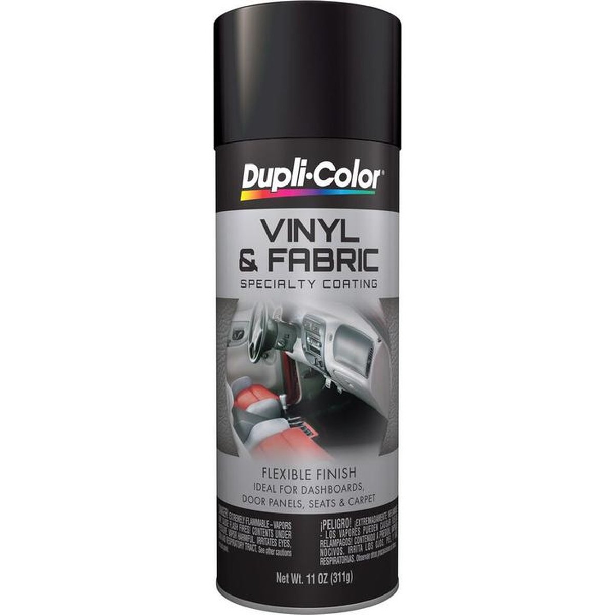 Dupli-Color Vinyl & Fabric Aerosol Spray Paint Flat Black 311g HVP106