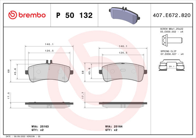 Brembo Brake Pad P 50 132
