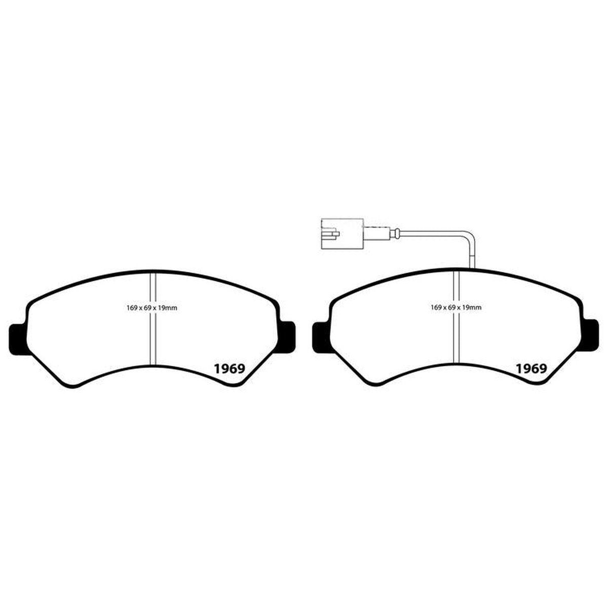 EBC Ultimax Brake Pad Set Front DPC1969