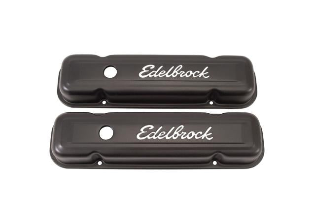 Edelbrock Signature Series Valve Covers fits Pontiac 301-455