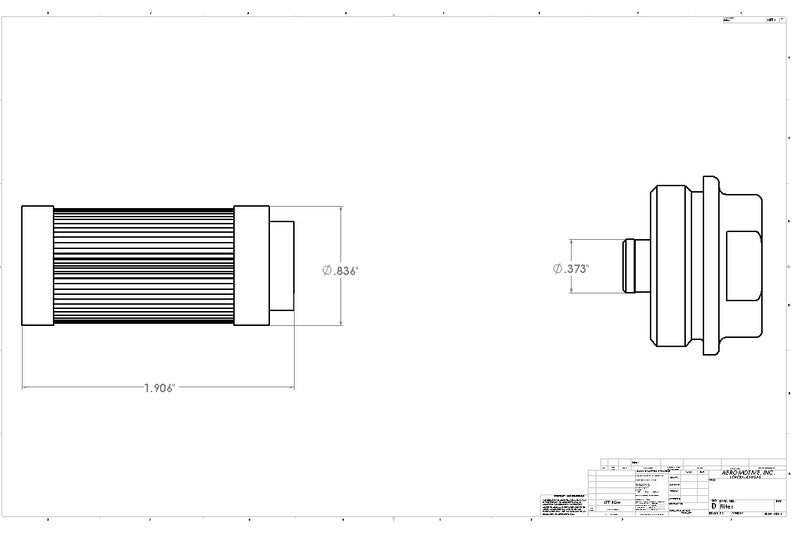 Aeromotive Ss Series Inline Fuel Filter ARO12303