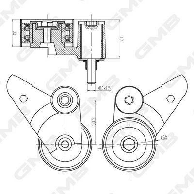GMB Tensioner Pulley Timing Belt GTC0290