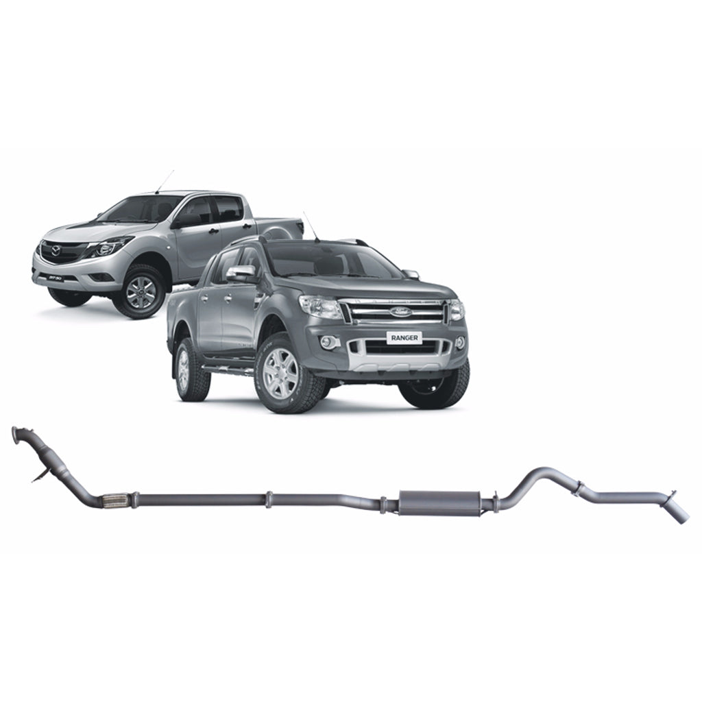 Redback Extreme Duty Exhaust 3in Turbo Back (With Cat & Large Muffler) FRX21100-CM