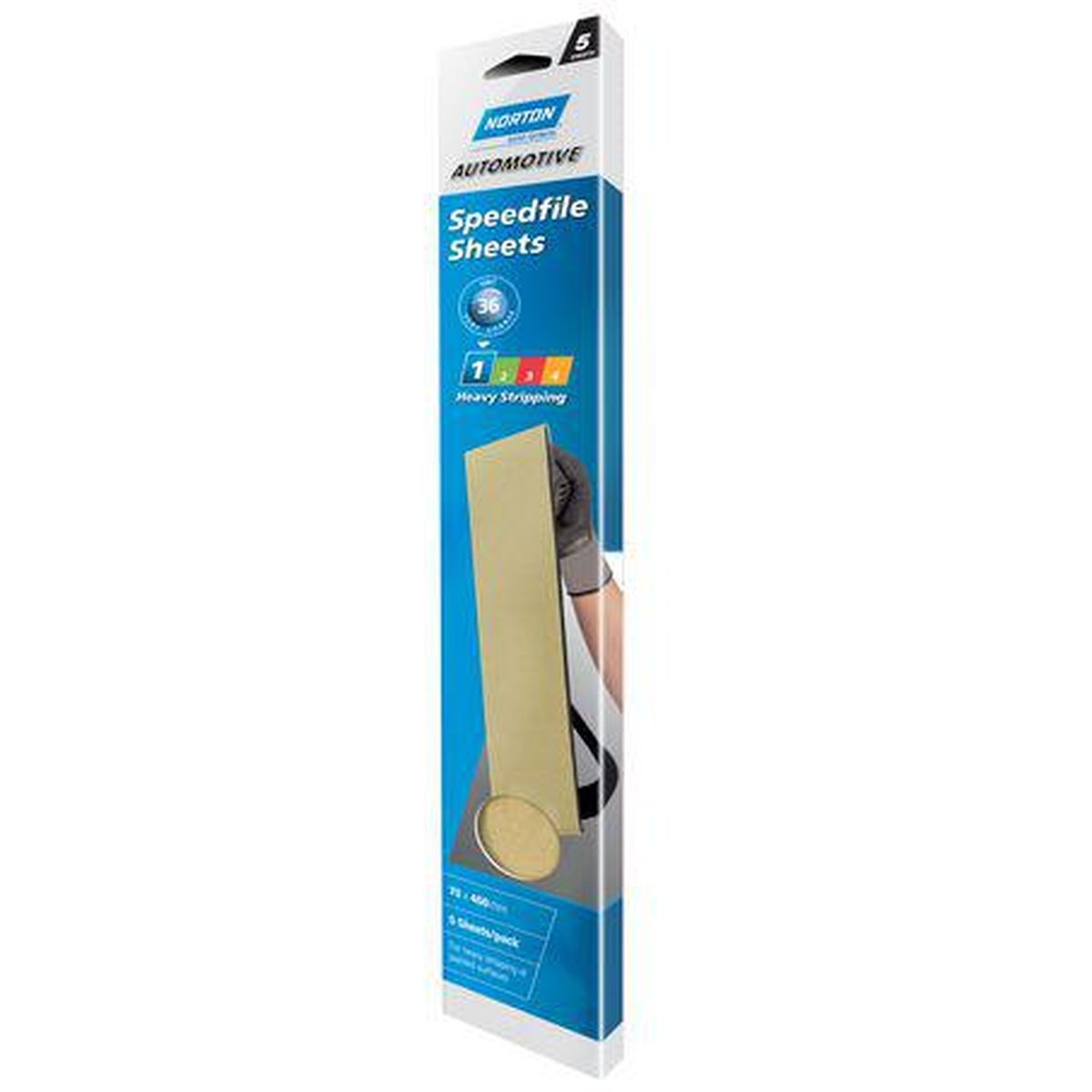 Norton Adalox Sandpaper Sheet P36 70x460mm V/Course 66623321772