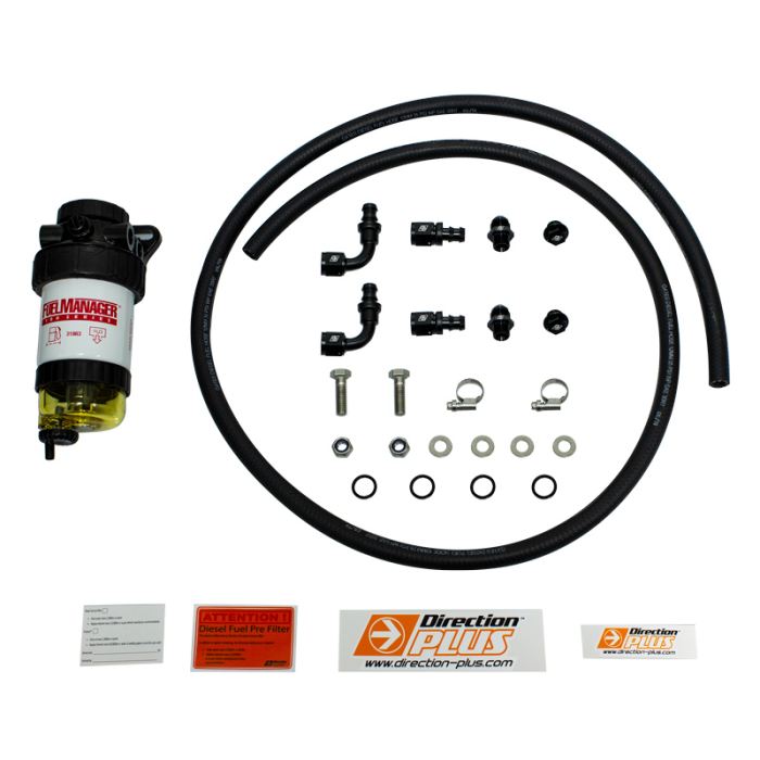 Direction Plus Universal 30 Micron Filter, 12mm Hose Fuel Filter Kit FM708DPK