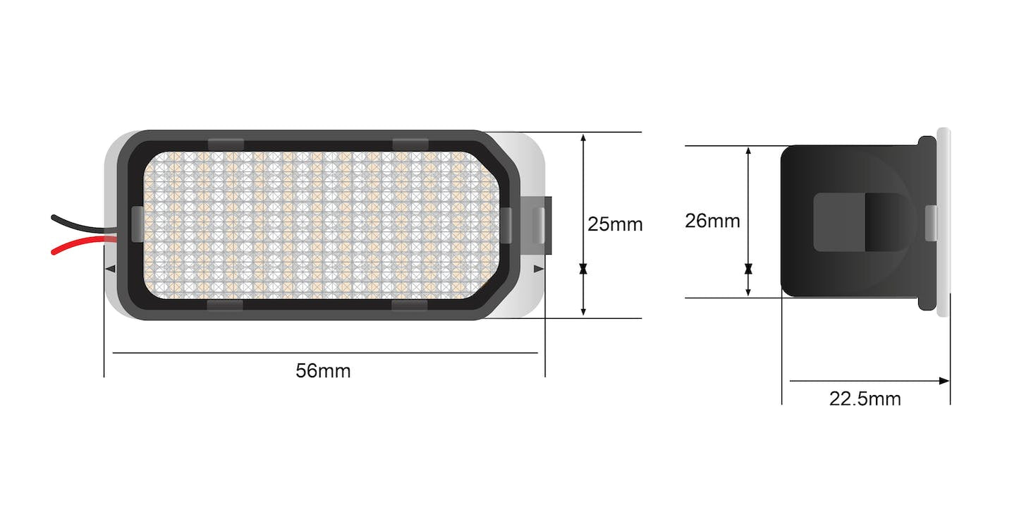 STEDI Ford Ranger Everest  Mazda BT50 LED License plate light LEDCONVFORDLCNS