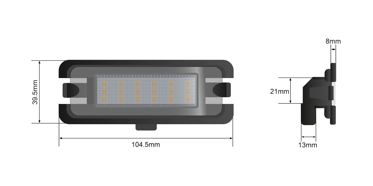 STEDI License Plate Light Ford Mustang S550 LEDCONVMUSTLCNS