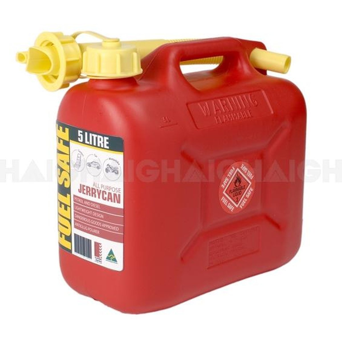 Fuel Safe Plastic Jerry Can Container 5L Red FC05R