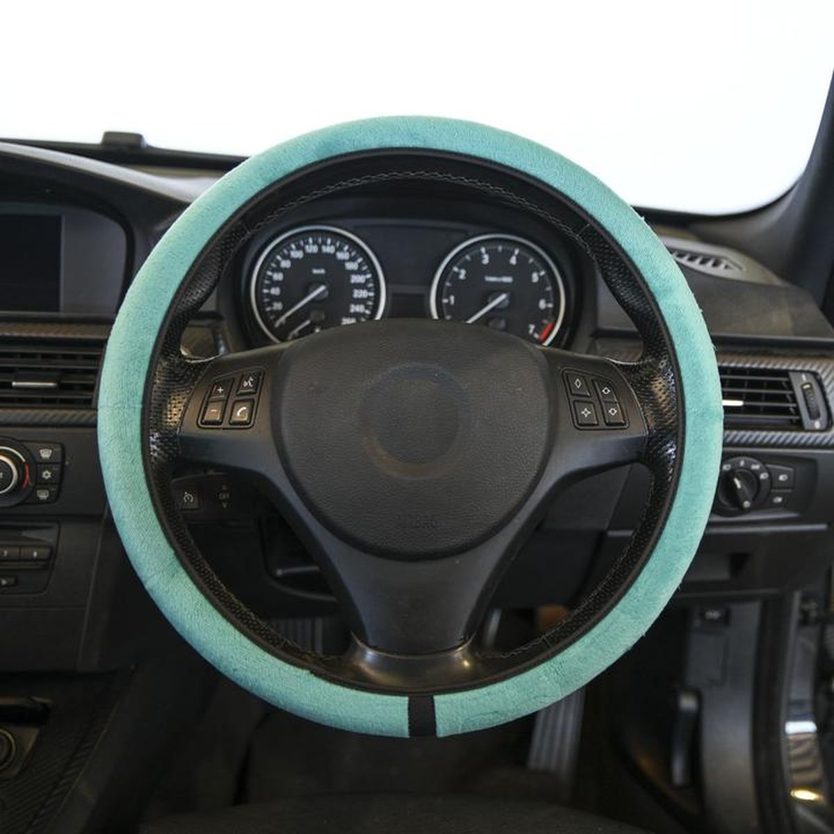 Gearup Steering Wheel Cover 36.8 x 39.4cm - Teal Purr GUSWCFLTP