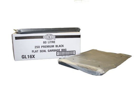 Maxpakld 80 ltr Prem Black Bin Liner 25X10 GL16X