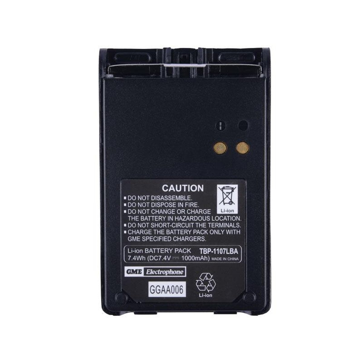 GME Battery Pack Li-Ion 1000 mAh (Suits TX630/GX620) BP005