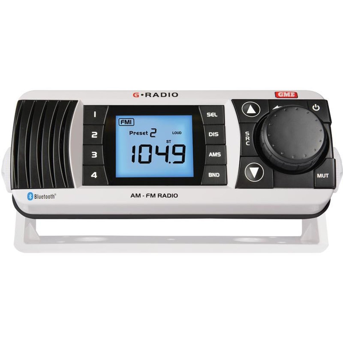 GME Marine Stereo White Bluetooth AM/FM GR300BTW