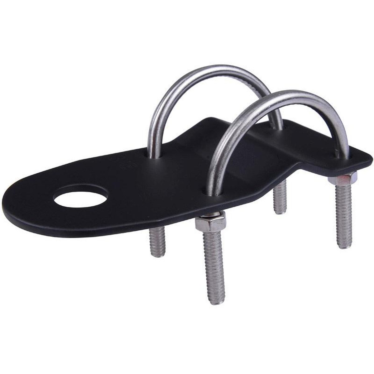 GME Bull Bar Bracket Bracket 3mm Black w/ U Bolts MB408B