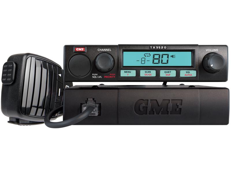 GME Compact Two Way UHF CB Radio 5W 80CH w/ Remote Head & ScanSuite TX3520S