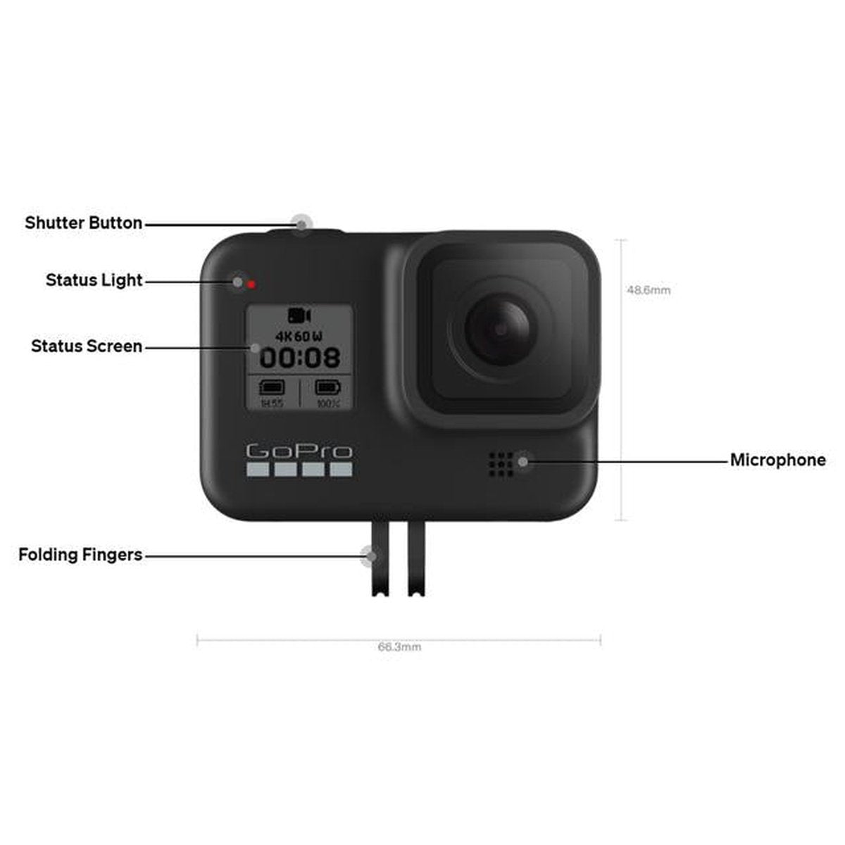 GoPro Hero8 Black 4K 12MP Waterproof Action Camera W/Stabilization CHDHX-801-RW