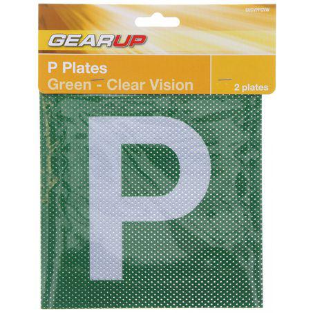 Gearup Clear Vision Probationary Plate Set Green
