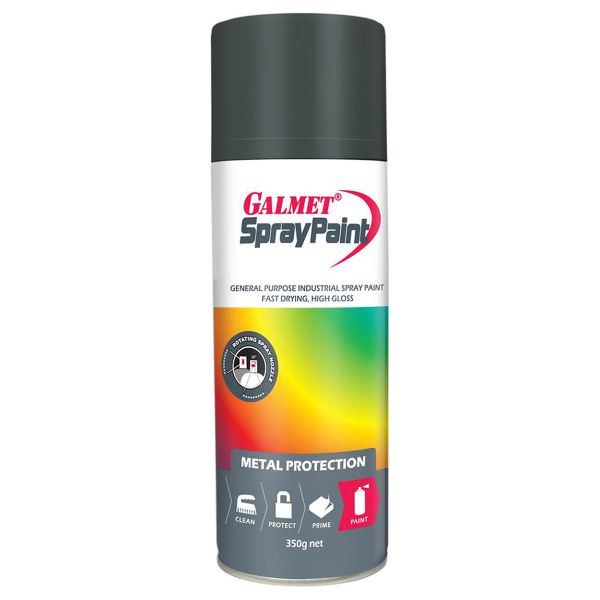 Northshore Distrib Galmet Spray Paint Flat Black GSPFBA350
