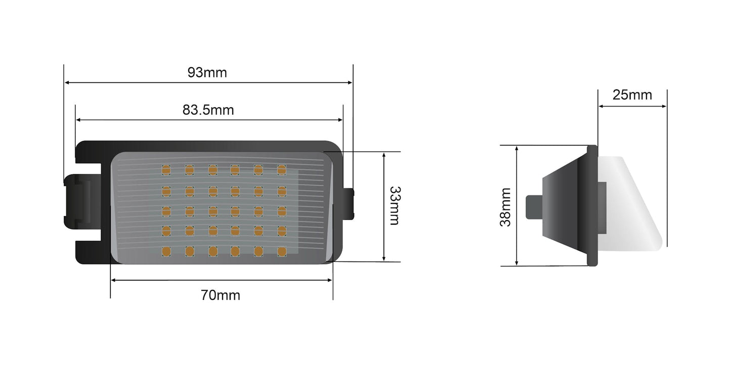 STEDI License Plate Light Nissan GTR R35 LEDCONVGTR35LCNS