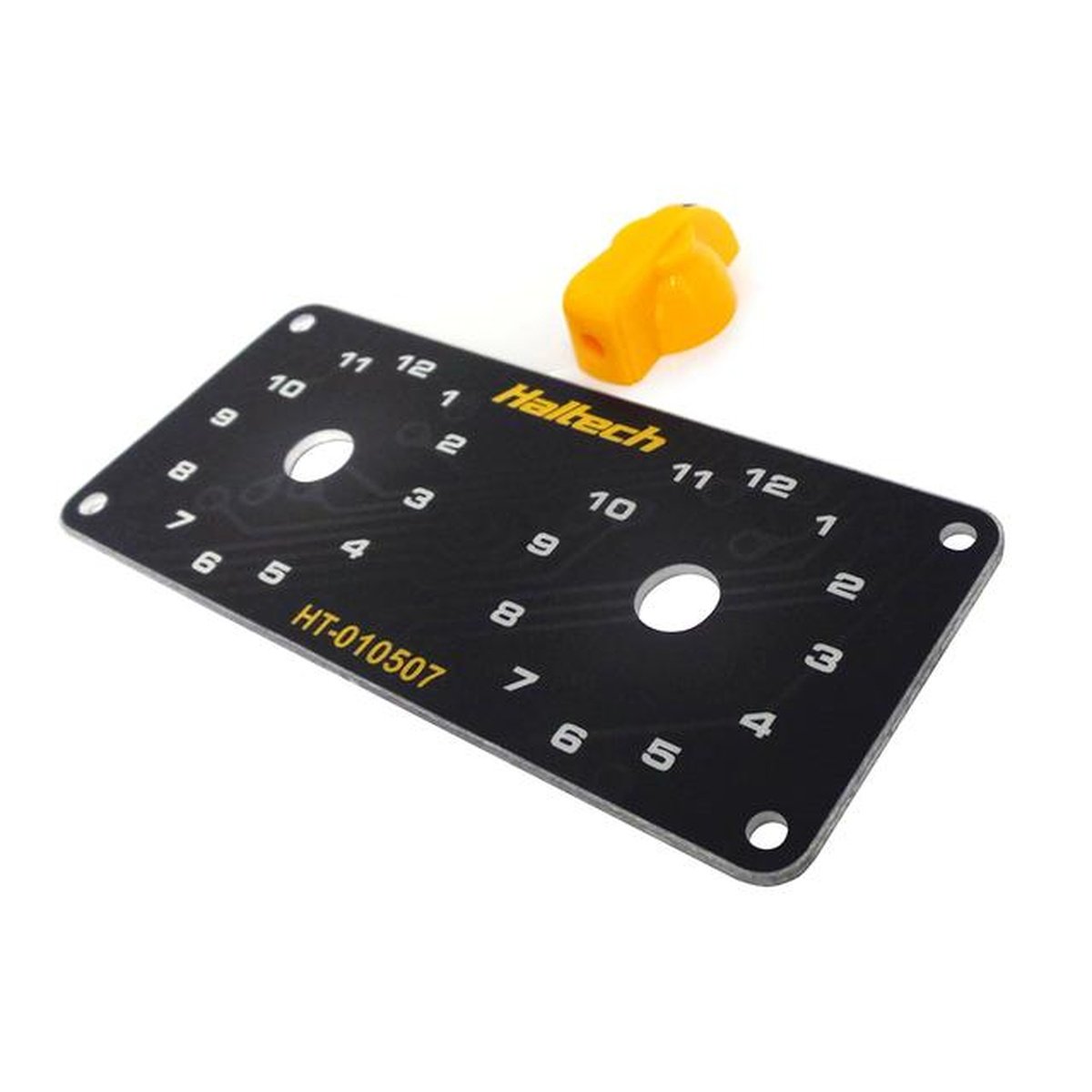 Haltech Dual Switch Panel Kit - includes Yellow knob HT-010509