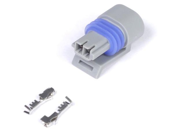 Haltech Plug and Pins Only - Delphi 2 Pin GM style Air temp (Grey) HT-030410