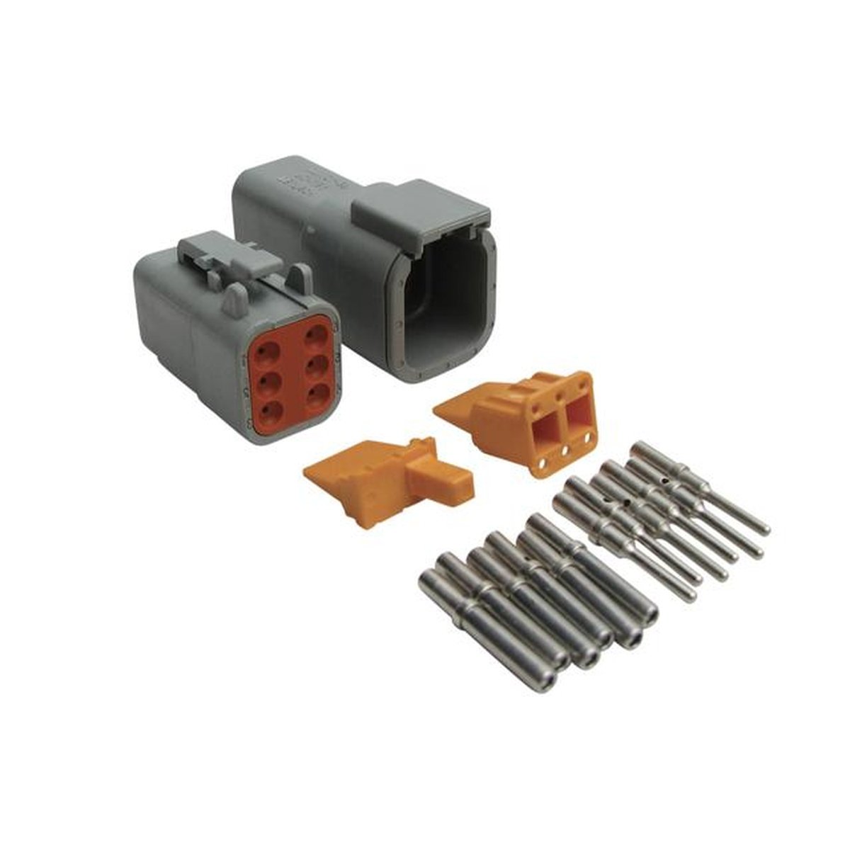 Haltech HT-031015 Plug and Pins Only - Matching Set of Deutsch DTM-6 Connectors (7.5 Amp)