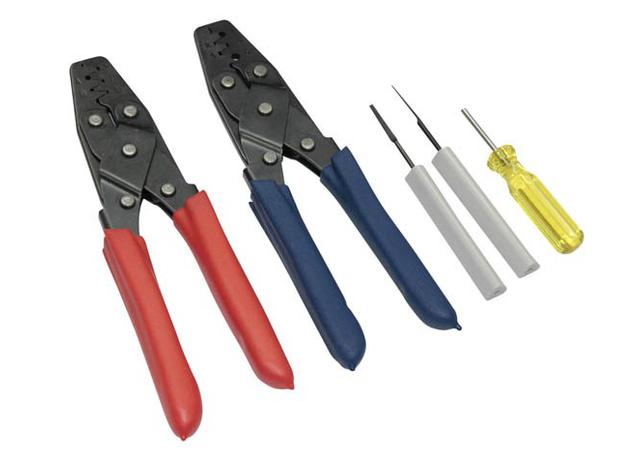 Haltech Dual Crimper set - inc 3 pin removal tools HT-070300
