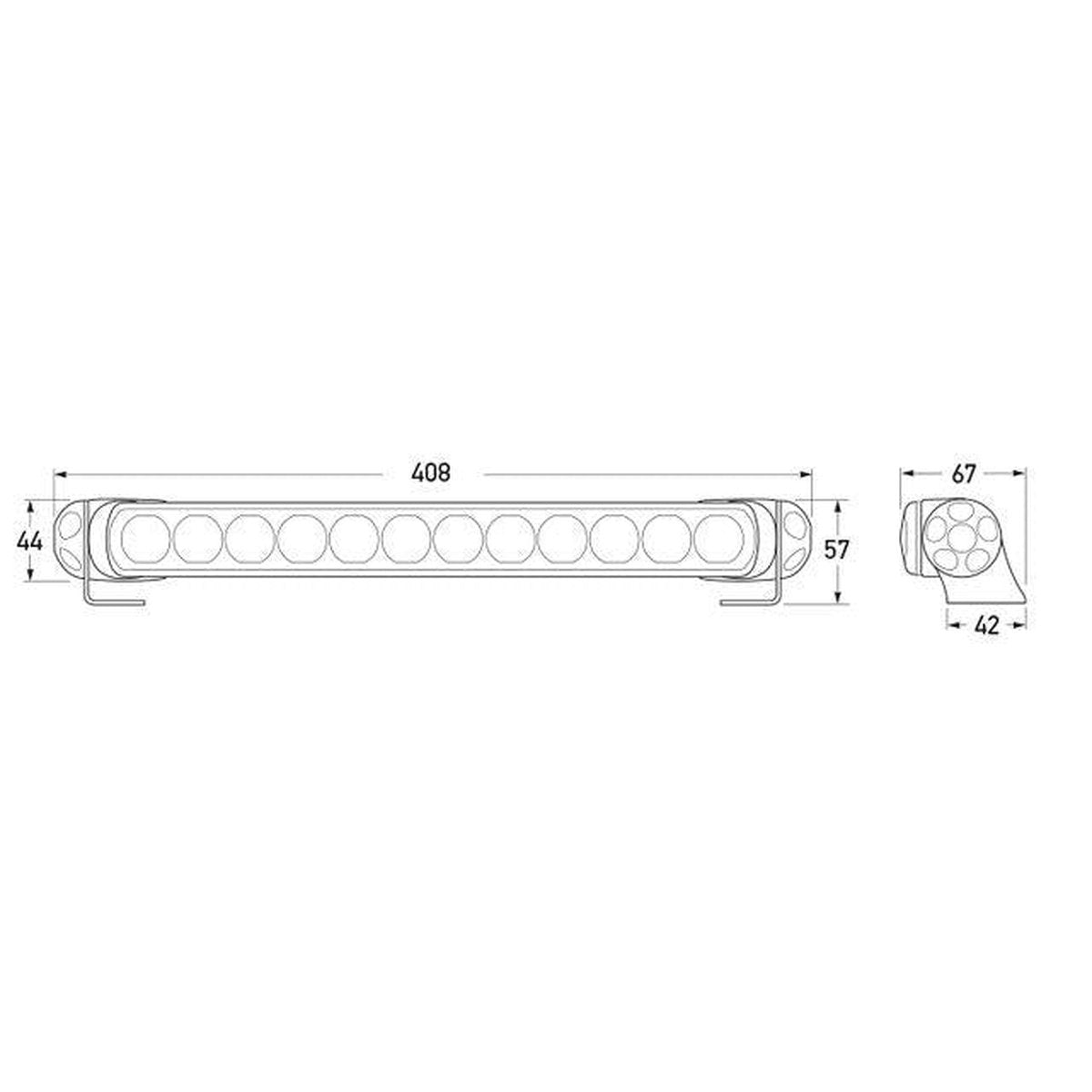HELLA LED Light Bar 350mm Driving High Beam 1395HD