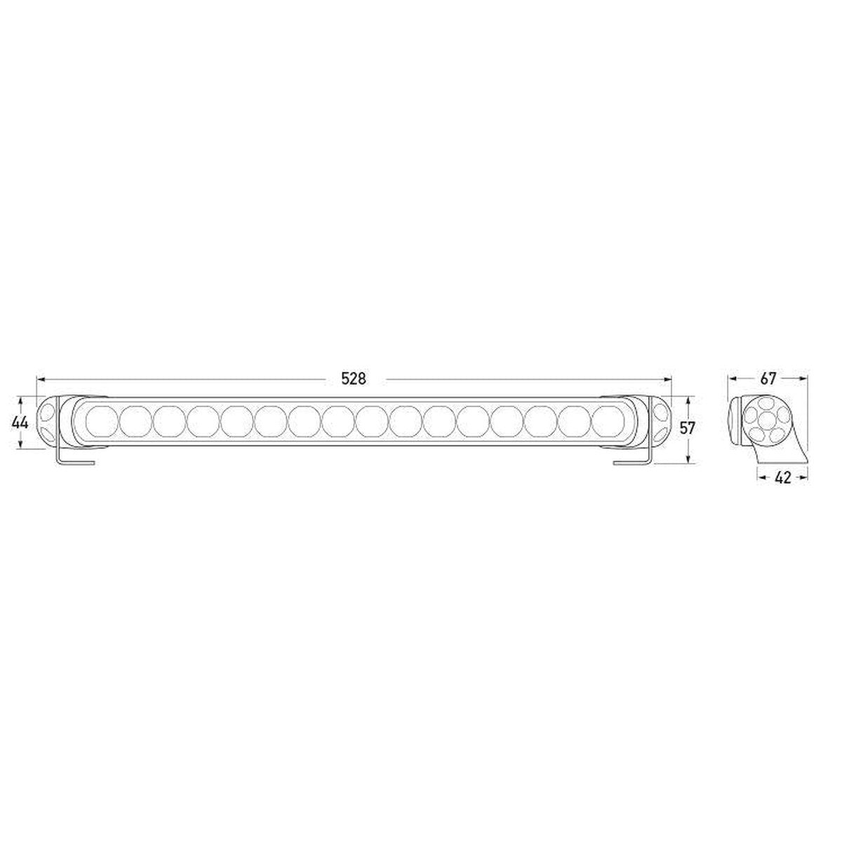 HELLA LED Driving Light Bar 470mm Driving Pencil Beam 1398HD