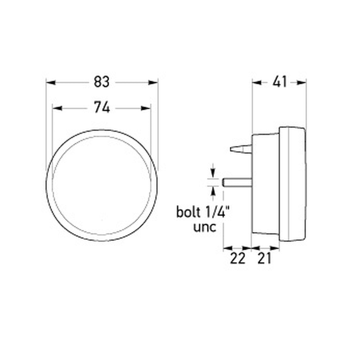 HELLA LED Safety Day Light 83mm Round 12v 1006