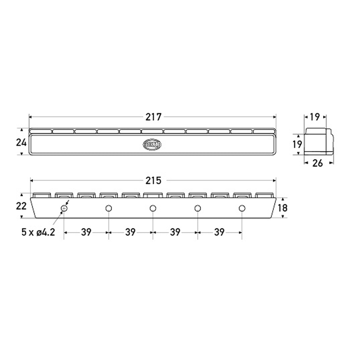 HELLA LED Safety Daylights Compact 217mm 24v 1008-24V