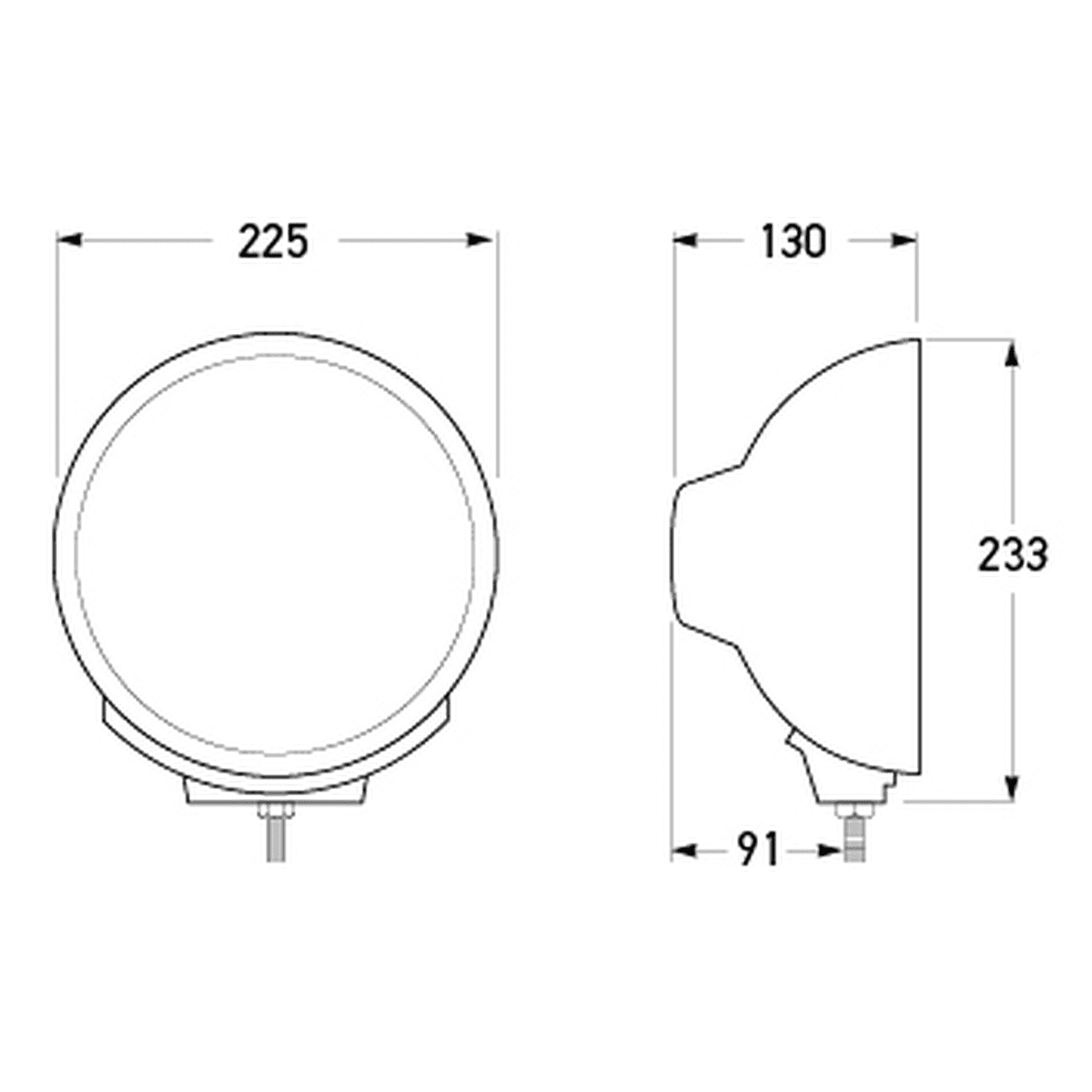 HELLA Rallye 4000 Driving Light Spread Beam 1366