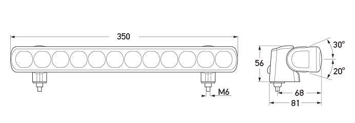 HELLA LED Light Bar 350mm Driving Beam 1395