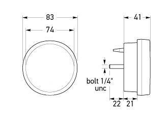 HELLA LED Safety Daylights 83mm Round 12v 2108-GMD