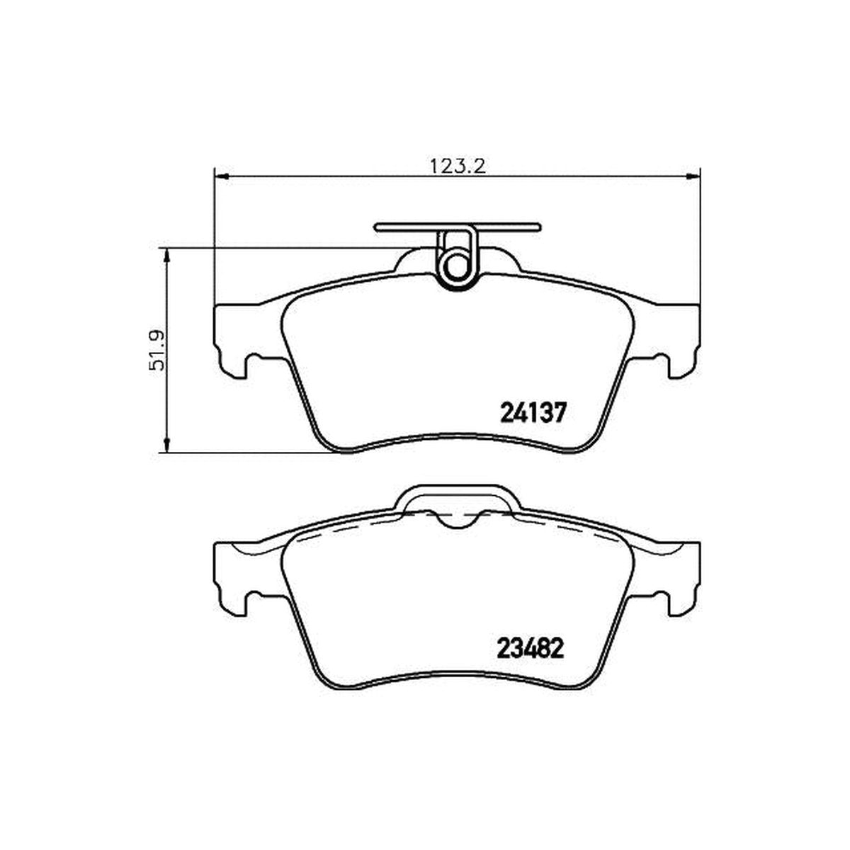 HELLA Pagid Brake Pad Set Rear T1489A