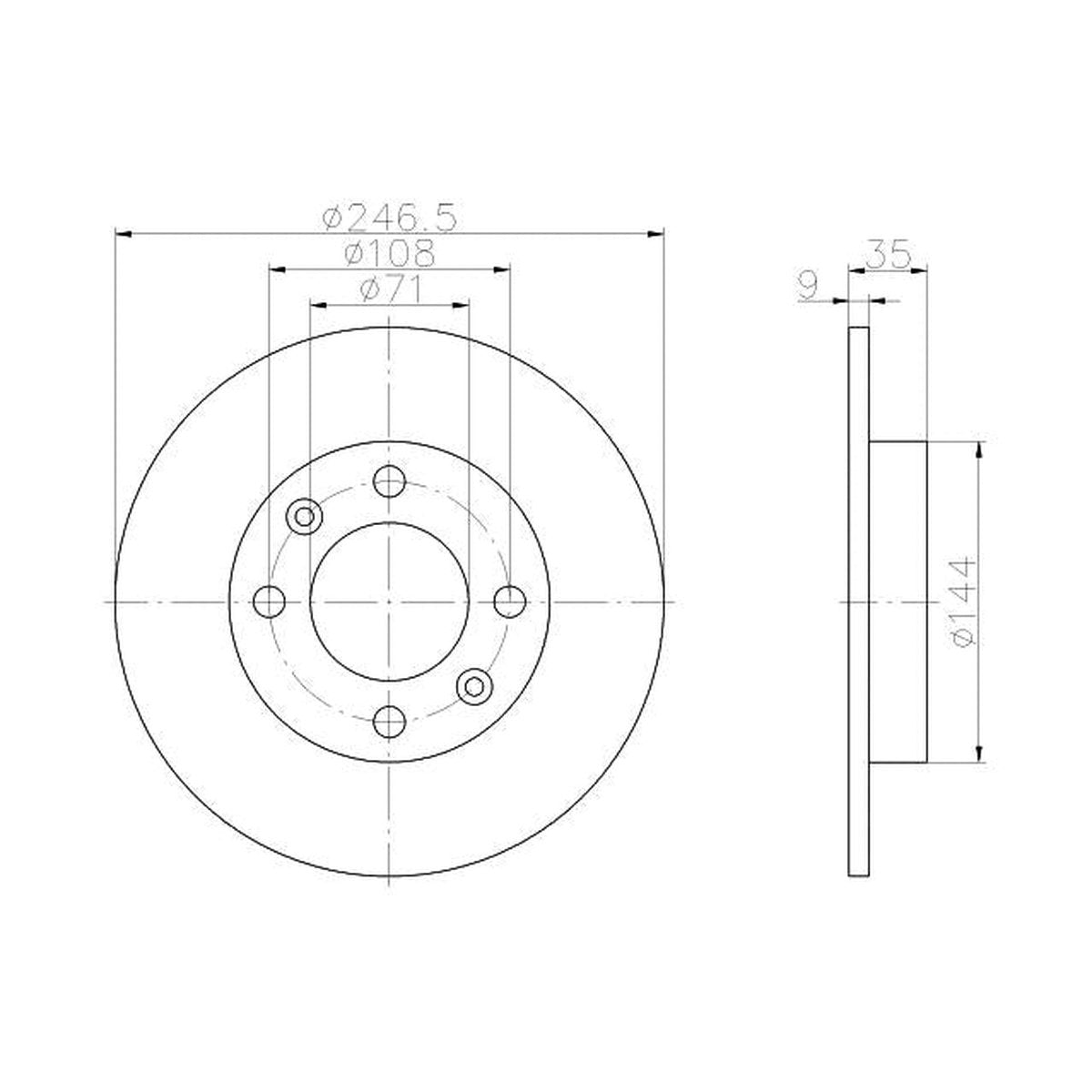 HELLA Pagid Brake Rotor Pair Rear 50366PRO