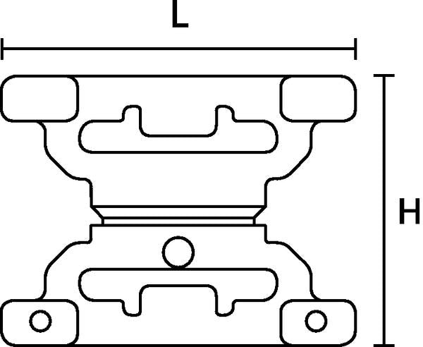 HellermannTyton Twistable Fixing Element For Parallel Routing (Pack of 50) DSWS4-50