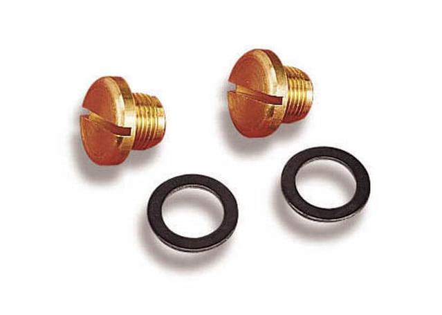Holley Quick Change Fuel Bowl Plugs (Pair) With Gaskets 26-85
