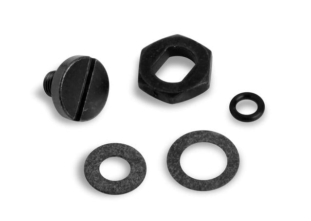Holley Brass Adjustable Needle & Seat Hardware Kit Black 34-7BK